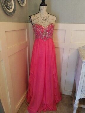 Sherri Hill Dress Style No 3802 Coral Sz 10
